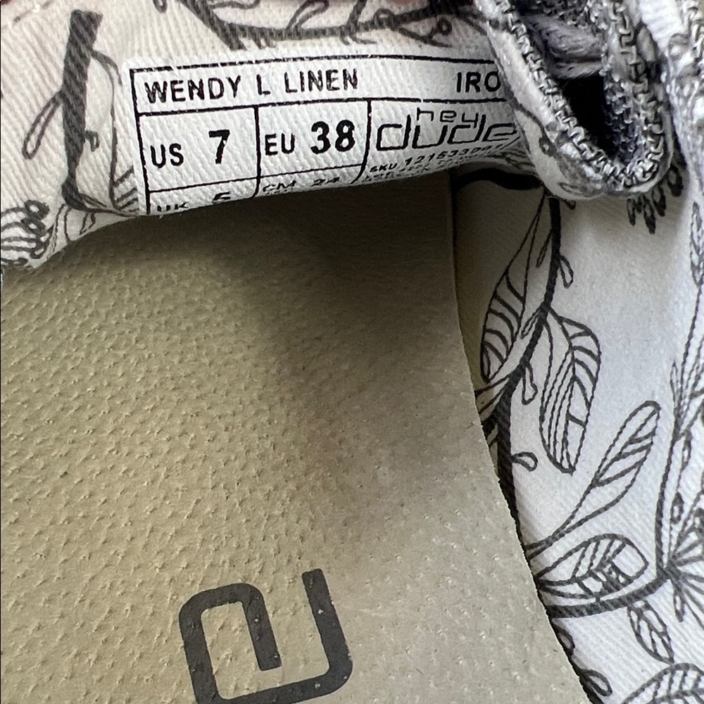 Hey Dude Wendy L Line Loafers Women’s Slip-On Shoes Color Iron Sz 7 - Picture 8 of 13